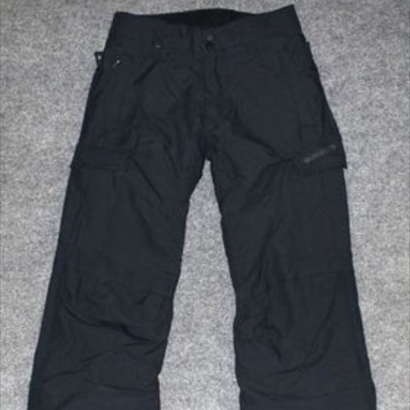 QUIKSILVER YOUTH XL MISSION DRYFLIGHT INSULATED BLACK SNOW PANT Snowboard sz XL - Picture 1 of 6